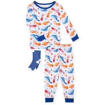Sleep On It Toddler Boys' Sea Animal Tight Fit Pajama Set 3-Piece