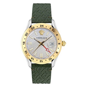 Versace Men's Greca Time Leather Watch