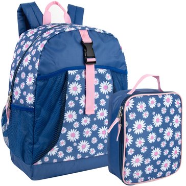 AD Sutton Deluxe Girls Backpack With Lunch Kit