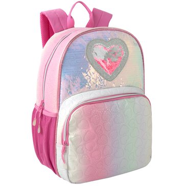 AD Sutton Girls Heart Sequince Backpack
