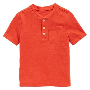 Old Navy Toddler Boys' Short Sleeve Rounder Pocket Henley Tee