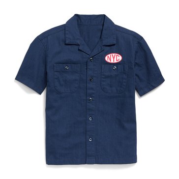 Old Navy Big Boys' Short Sleeve Mechanic Solid Shirt