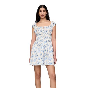 Gap Women's Smocked Tie Neck Mini Dress
