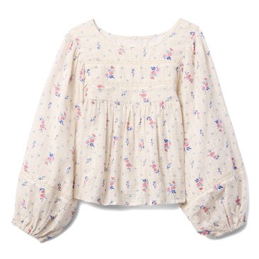 Gap Big Girls' Floral Woven Peasant Top