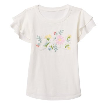 Gap Big Girls' Flounce Sleeve Floral Tee