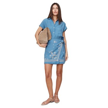 Banana Republic Women's Wrap Tie Embroidered Mini Dress