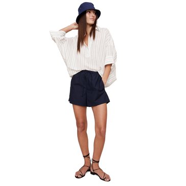 Banana Republic Women's Short Sleeve Collar Placket Popover