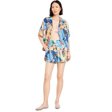 Old Navy Women's Demi Ellie Scenic Print Shorts