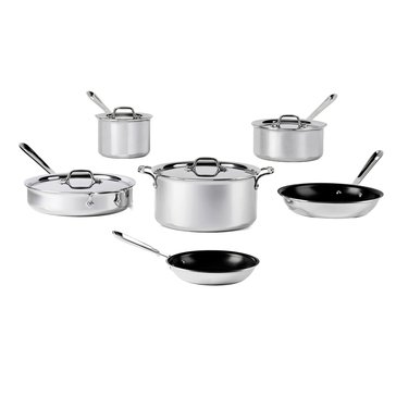All Clad D3 Stainless Steel Pro Nonstick 10-Piece Cookware Set