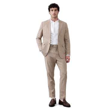 Banana Republic Men's Tailored Fit Herringbone Linen-Blend Suit Trouser