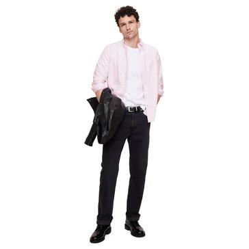 Banana Republic Men's Striped Solid Oxford Shirt