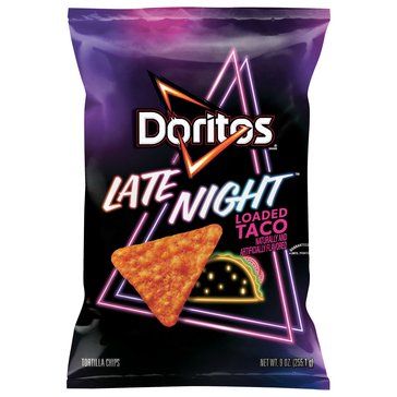 Doritos XXL Late Night Loaded Taco Tortilla Chips, 9oz