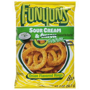 Funyuns Sour Cream Onion Ring Snack, 2oz