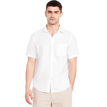 Old Navy Men's Short Sleeve Bumped Up Linen Everyday Shirt