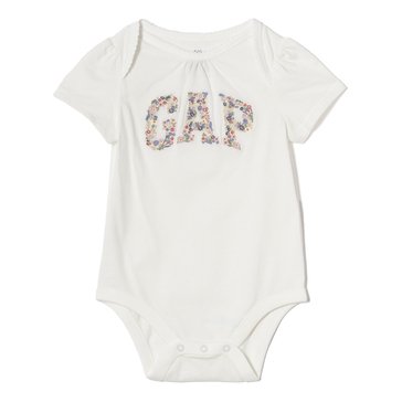 Gap Baby Girls' Short Sleeve Logo Bodysuit