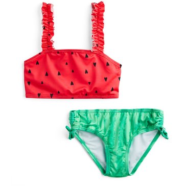 Pink Platinum Toddler Girls' Watermelon Swimsuit 2-Piece