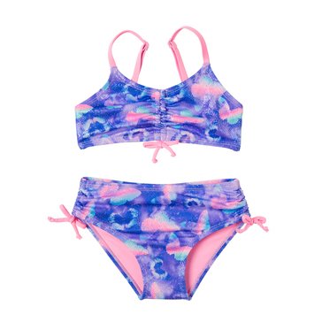 Pink Platinum Big Girls' Butterfly Swimsuit 2-Piece