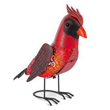Gerson Solar Lighted Metal Cardinal