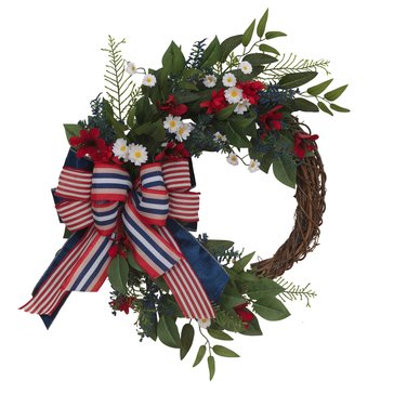 Gerson Americana Wreath with Bow