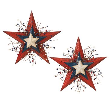 Gerson Metal Star Wall Decor with Berry