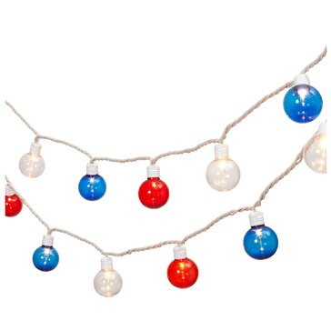 Gerson Patriotic Indoor Outdoor Globe Light Set