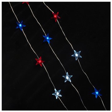 Gerson Patriotic Acrylic Star LED Light String