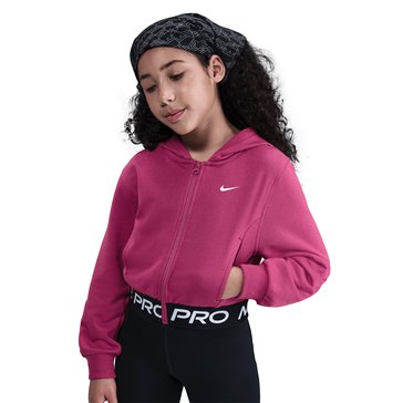 Nike Big Girls' Pro Essential Fleece Zull Zip Hoodie