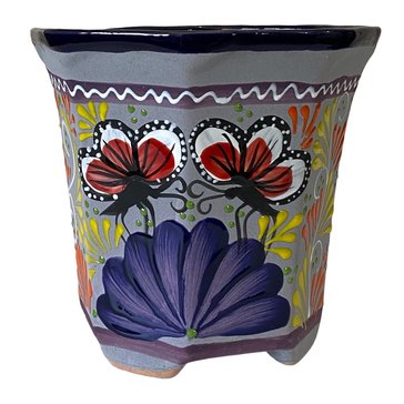 Talavera Colors Bella Especial Octagonal 8-Inch Pot