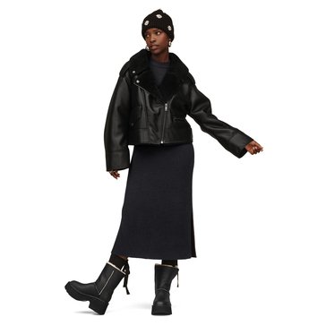 Ugg Women's Finnian Luxefluff Moto Faux Leather Jacket
