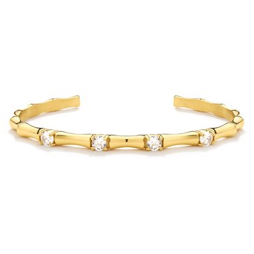 D. Louise Bamboo CZ Bangle Bracelet