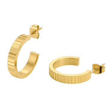 D. Louise Mini Pleat Hoop Earrings