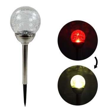 Alpine Solar Glass Ball Stake with Light