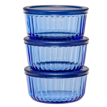 Anchor Hocking 6-Piece 4 cup Round Sculpted Snug Fit Food Storage