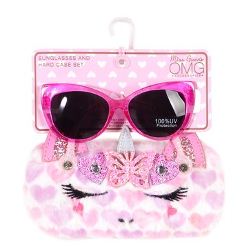 OMG Accessories Girls' Gwen Cateye Sunglasses with Case