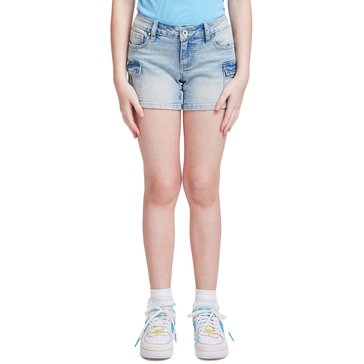 YMI Big Girls' 5-Pocket Denim Cargo Shorts