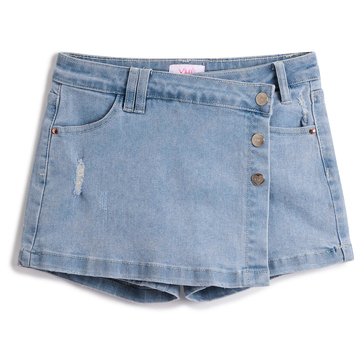 YMI Big Girls' Asymmetrical Denim Skort