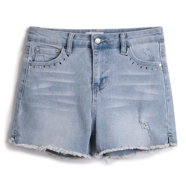 YMI Big Girls' Studded 5-Pocket Denim Shorts