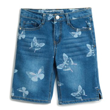 Wallflower Big Girls' Butterfly Bermuda Shorts