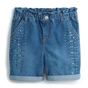 Wallflower Big Girls' Rhinestone Paperbag Shorts