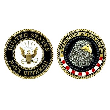 Navy Pride Navy Veteran 2 Coin
