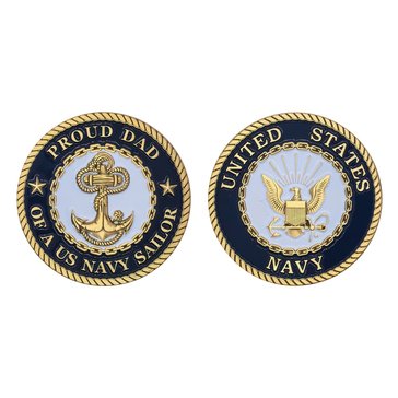 Navy Pride Proud Navy Dad 2 Coin