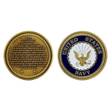 Navy Pride Sun Oath Of Enlistment 2 Coin