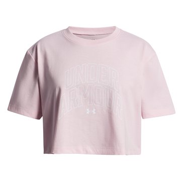Under Armour Big Girls' UA Boxy Crop Logo Tee