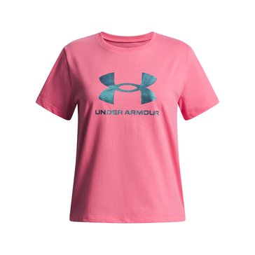 Under Armour Big Girls' Rival Shimmer Logo Tee