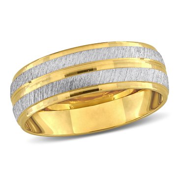 Sofia B. Men's 6mm Two-Tone Wedding Band