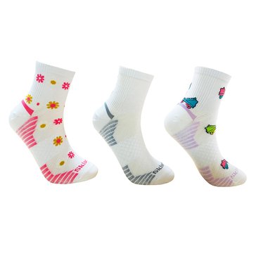 Legale Women's Flowers Anklet Compression Socks 3-Pack