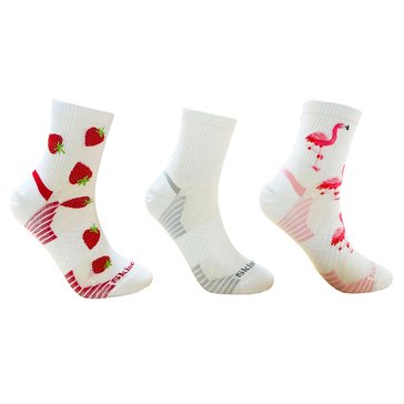 Legale Women's Strawberries Anklet Compression Socks 3-Pack