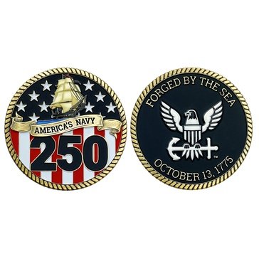 Navy Pride USN 250th Forged by The Sea Official Coin