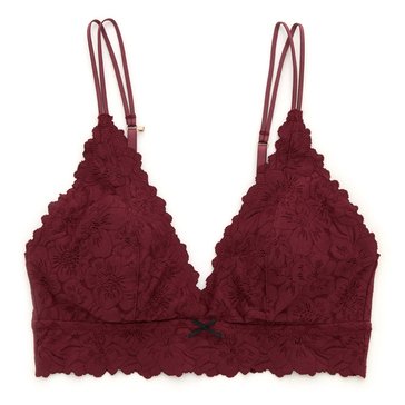 Aerie Women's Show Off Bloom Lace Padded Plunge Bralette