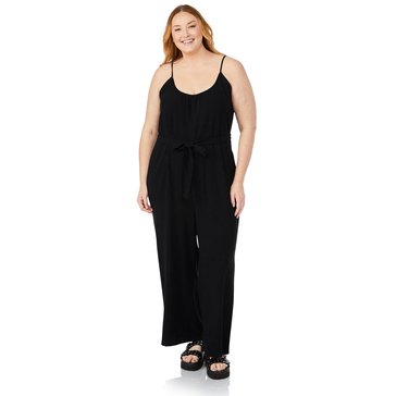 Yarn & Sea Women's Linen Jumpsuit with Back Tie (Plus Size)